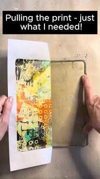 Abstract Gelli Print Background for Bird #gelliplateprinting #gelprinting #mixedmediaart #gelpress