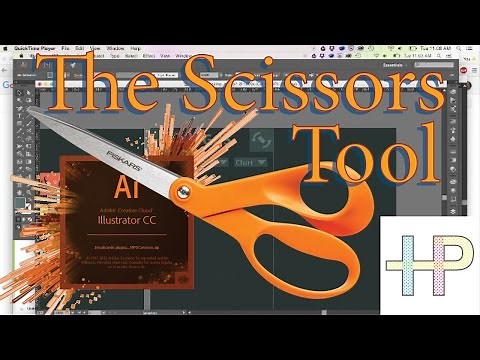 The Scissors Tool in Adobe Illustrator CC/CS6