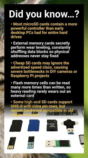 Surprising engineering facts about external memory cards and flash storage
