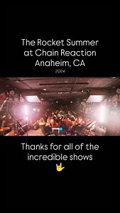 Sad to see @chainreactionca in Anaheim shut its doors! Impossible to count the memories of magical moments we’ve shared within that building. This was from my last show there just last year. Grateful for the experiences in that place and for all of y’all in Southern California. | The Rocket Summer
