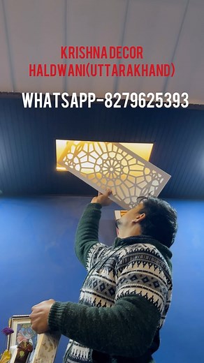 Krishna Decor on Instagram: "Beautiful cnc false ceiling #krishnadecorhld #falseceiling #pvc #panel #ceiling #ceilingdesign #instagram #viral #trending #reels #haldwani"