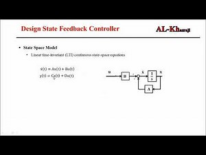 Design State Feedback Controller using MATLAB for Regulating and Tracking Problem 1