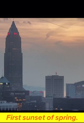 Cleveland's first spring sunset of 2026