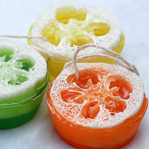 8.8M views · 11K shares | These DIY loofah soap bars are almost too pretty to use ? | Goodful | Facebook