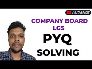 COMPANY BOARD LGS PYQ PAPER- Learn to answer using tricks and elimination..✅✅