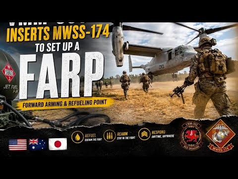 U.S. Marines Rapidly Establish FARP During Southern Jackaroo 23 | VMM-363 & MWSS-174