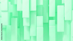 Abstract 3d rectangle shapes moving animation. set of different pastel color. 4k seamless loop render footage.