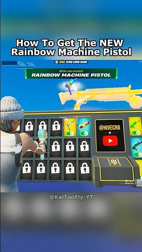 HOW TO GET THE NEW RAINBOW MACHINE PISTOL IN 1V1 WITH EVERY GUN 🤫 #fortnite #gaming #fortniteclips