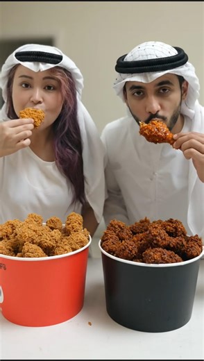 Mukbang Challenge: Ultimate Crispy vs. Extra Spicy Fried Chicken #shorts #eating