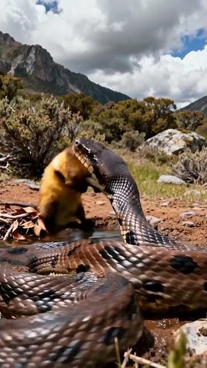 Epic Swallow! Giant Python Engulfs Massive Prey 🐍🔥🍖