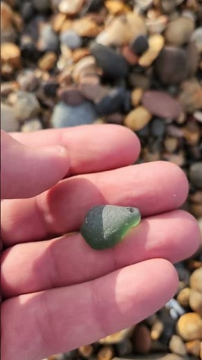 Perfect Pair of Glass Pebbles Found! | Green Pear Shaped & Cyan Sea Glass Discovery 🌊✨
