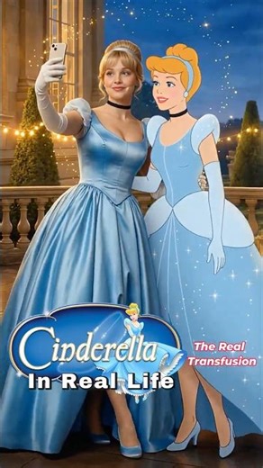 Imagine Cinderella Was Real… Now She Meets Her Live-Action Version! Part 1 #shorts