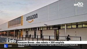 Amazon lance un centre robotique dans son centre de Boves dans la Somme et prévoit de créer 300 emplois supplémentaires à l'horizon 2025 👇 | Wéo, la télé Hauts-de-France