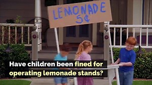 14K views · 69 reactions | Fact Check: Have children been fined for operating lemonade stands? Full Report: https://trib.al/A4PT6tj | snopes.com | Facebook