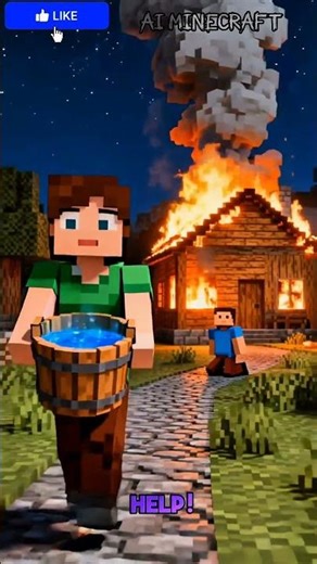 Minecraft Rescue: Teamwork Saves the Day! #minecraft #minecraftshorts #gaming