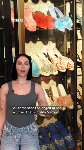 8.9K views · 79 reactions | It’s believed that Imelda Marcos, the former first lady of the Philippines, owned around 3,000 pairs of shoes.    After her husband was ousted from the presidency, many of them made their way to the country’s first ever shoe museum. Hear more about Imelda’s eventful life on Witness History  https://www.bbc.co.uk/sounds/play/w3ct5yk0 | BBC World Service | Facebook