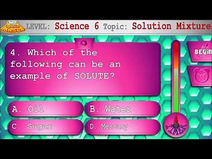QUIZ MASTA | Science 6 Solution