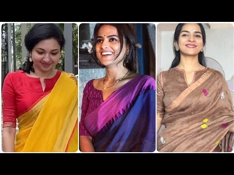 Latest Boat Neck with Slit Blouse Designs 2026||Latest Front Neck Blouse Design ||#High Neck Blouses