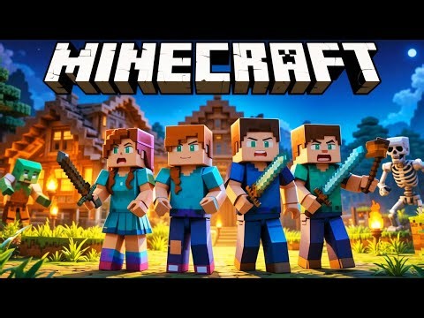 Minecraft Survival Series Ep 2 | Family Adventure Continues with 2 Sisters & 2 Brothers