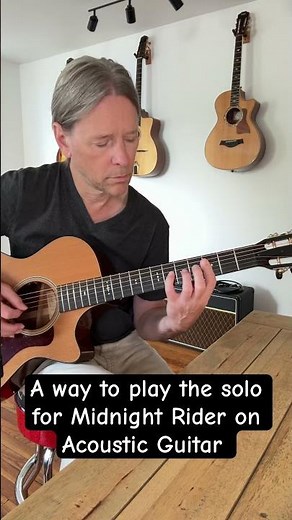 Midnight Rider solo on Acoustic Guitar!