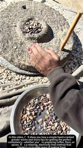 Grinding Beans with a Hand-Cranked Mill! 🫘✨