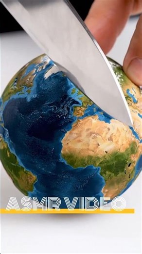 Cutting the Earth 🌍🔪 | Ultra-Realistic ASMR #shorts