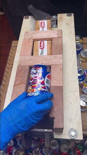 Minimalist wooden machine build #shorts #cancrushin #cancrushing #satisfying #HolidaysOnShorts