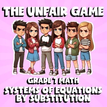Systems of Equations by Substitution THE UNFAIR GAME - No Prep Grade 7 Math