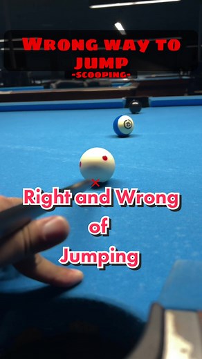 Right and wrong of jumping #tutorial #helping #practicing #8ball #8ballpool #supermanbilliards