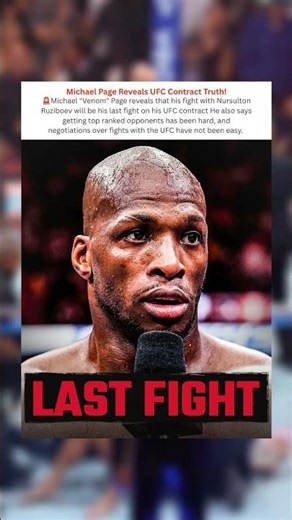 MICHAEL PAGE DROPS UFC BOMBSHELL! 😱 Reveals Contract Ends After Ruziboev Fight
