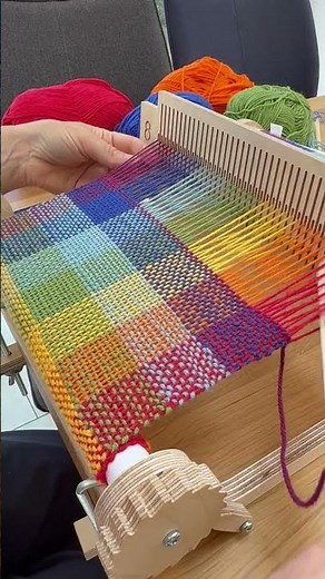 Weaving a Rainbow Scarf on a TabbyandTweed Rigid Heddle Loom #weaving #rigidheddleloom #fiberart