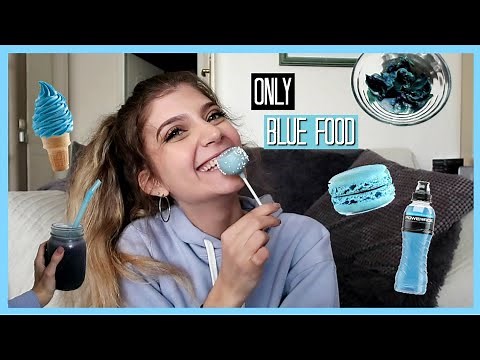 Τρώω ΜΟΝΟ μπλε φαγητά για 24 ώρες | katerinaop22
