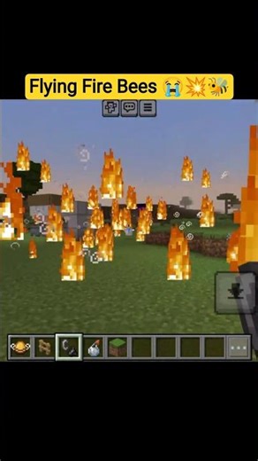 Invisible Bees on Fire in Minecraft 😳🔥🐝 #minecraft #shorts