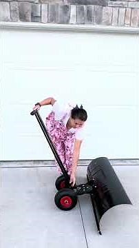 Move more snow with less effort with Garvee Heavy-Duty Wheeled Snow Pusher Shovel. #garvee #winter