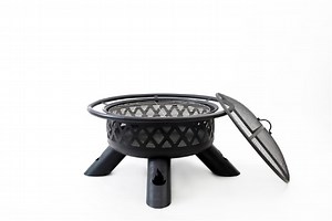 [Hot Item] Fire Pit Campfire Ring - Large Round Outdoor Heavy Duty Metal Wood Burning Firepit with Fire Poker