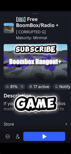 Boombox hang out id/codes