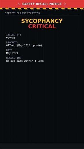 OpenAI Recalled GPT-4o ← It Learned To Flatter You