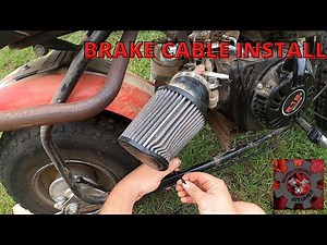 Installing new brake cable on the Coleman CT200U-EX