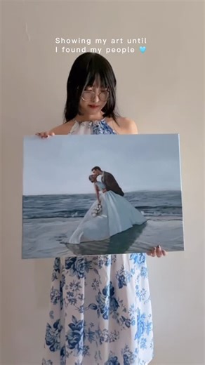 Charla ⟡ Live Wedding Painter 🇵🇭 on Instagram: "18 x 24 inch 🩵 Acrylic on canvas Couple Wedding Painting 👩‍🎨 Painting by @charla.weddingpainter & @artcupid.ph 🎨 Painted with @goldenpaints 🖌️ Materials from @theoilpaintstore #painting #art #wedding #weddingpainting #acrylicpainting"