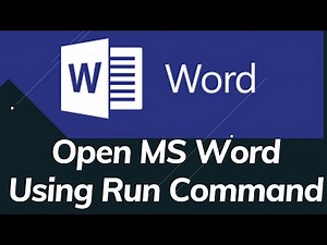 how to open ms word using run command