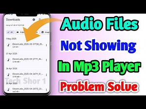 Downloaded Audio Files Not Showing On Mp3 Player Problem Solved | How to Save Audio Files Problem