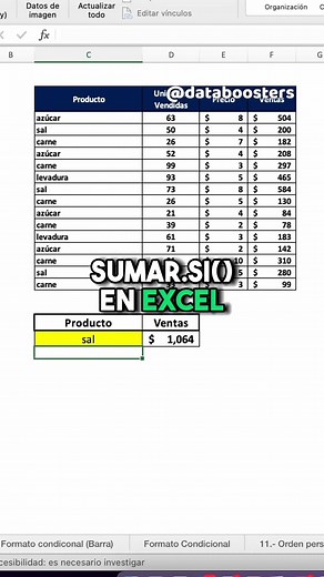 Cómo usar la función SUMAR.SI en Excel de manera efectiva