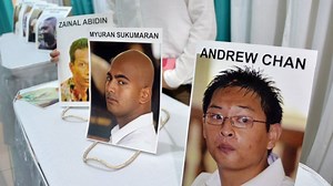 Indonesia executes 8 prisoners, spares Filipina for now