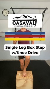Single Leg Box Step w/Knee Drive