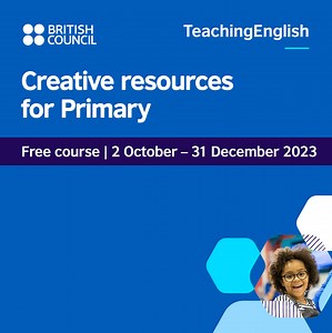 📌Free practical 12-hour course for English language teachers: TeachingEnglish: Creative resources for Primary Learn to make engaging and high-quality teaching resources from recyclable materials. From flashcards to big books and puppets; discover how to use these resources to develop your learners' language and communication skills. Certificate awarded 🧾 Sign up here: https://www.teachingenglish.org.uk/training/teachingenglish-creative-resources-primary?utm_source=facebook&utm_medium=social&ut