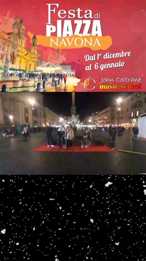 FESTA A PIAZZA NAVONA 2025 Un assaggio della serata del 17 Dicembre 2025 in cui si sono esibiti: I "JULIET'S CORT" Giulia Gobbo - voce Raffaele Beneggiano - chitarra e voce Gli "HONEY DROPLET" Serena Aragona - voce Damiano Ferrini - chitarra Un ringraziamento al comune di Roma per aver dato alla John Coltrane Music School e ai suoi allievi l'opportunità di partecipare ad una delle feste più iconiche della Capitale. Un ringraziamento speciale al M° Nicola Russu . #piazzanavona #festadipiazzanavon