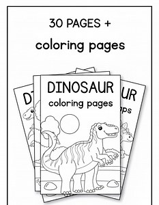 30 Dinosaur Coloring Pages for Kids, T-rex Coloring Page, Dino Color Pages, Printable Toddler Activity, Prehistoric Nursery Decor, PDF - Etsy Canada