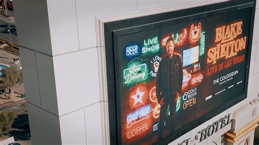 With overwhelming fan demand, country music’s unabashed ambassador, Blake Shelton, has announced eight additional performances of his acclaimed Live in Las Vegas residency at The Colosseum at Caesars Palace. The newly added shows will run May 6 – 24, 2026. Shelton revealed the news in true Blake fashion earlier today, riding a Kubota tractor down the Las Vegas Strip and pulling up in front of the iconic Caesars Palace before tossing the keys to the valet for check-in for 2026. | Caesars Entertai