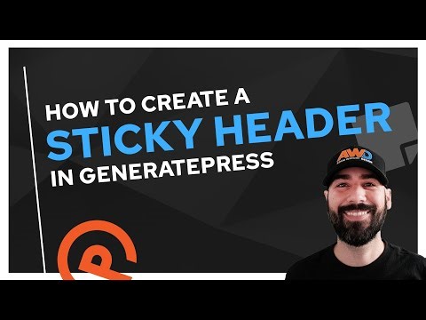 How to Create a Sticky Header in GeneratePress