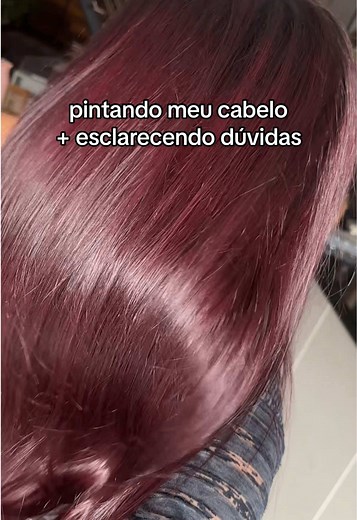 Pintando meu cabelo de marsala e vermelho